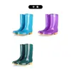 Botas de lluvia de caña alta, zapatos impermeables, zapatos de goma, cubrebotas, zapatos de algodón cálido de moda de caña media para mujer, adultos, antideslizantes, zapatos de cocina para verano