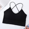 Verão Novo Fixo Copa Beleza Costas Sling Underwear Cruz Base Interna Envolvendo o peito One-piece Chest Pad Beauty Back Bra