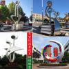 Escultor de Acero Inoxidable de Paisaje Urbano a Gran Escala para Campus Escultura de Globo Terráqueo de Acero Inoxidable con Temática Cultural Escolar