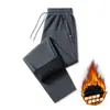 Pantalones casuales para hombre de talla grande transfronterizos, algodón puro, forro polar, pierna recta, pants deportivos, pantalones para hombre de talla grande hechos a medida, forro polar de invierno