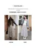 Falda midi de cuadros, nuevo estilo primavera/otoño, con dobladillo irregular, elegante y de corte holgado, falda de tul línea A, falda de longitud media dulce y fresca
