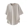 Marca de moda Nanxia Ins Camiseta Simple de Manga Corta Unisex Verano Holgada Casual Pulóver Top de Manga Corta
