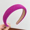 Diademas de esponja fina de lujo ligero de alta gama para mujer al por mayor, diademas coloridas finas, coleteros de pelo de corona alta, pinzas para el pelo de verano para lavar la cara