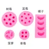 Conjunto de frutas para simulação molde de silicone bolo de açúcar chocolate sobremesa acessórios de decoração molde criativo feito à mão