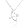 Joyería de Comercio Exterior Más Vendida Collar con Colgante Flecha de Cupido Arco y Flecha Moda Hip-Hop Accesorios para Hombres y Mujeres Collares para Hombres y Mujeres