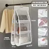 Artefato de Armazenamento de Bolsas Suporte de Bolsa Pendurado Rack de Armazenamento de Sacola de Rede Atrás da Porta Guarda-Roupa Pendurado Exibição de Boneca Em Estoque