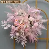 Nuevo Arreglo Floral Grande de Piso para Boda Flor de Seda Artificial Decoración Terminada Arreglo Floral de Eucalipto t Escenario Guía de Camino Arte Floral de Boda