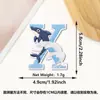 Patche Bordado Letra 26 Baleia Novo Desenho Animado Transfronteiriço Onda Azul e Branca Adesivo Termocolante Patche Decorativo Patche para Roupa