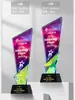 Personalización de Trofeo de Cristal Creativo Madera Maciza Competencia Infantil Medalla de Honor Ceremonia de Premiación de Empleados de Empresa