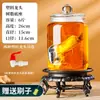 Botella de Vino de Vidrio con Grifo, Tarro Medicinal Sellado de Alta Gama de Gran Capacidad para Elaboración de Vino, Tarro de Almacenamiento de Vino con Ginseng y Cuerno de Ciervo
