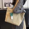 Bolsa de Lona para Mulheres, Grande Capacidade, Novo Modelo 2026, Bolsa de Ombro Versátil de Verão, Bolsa de Tecido com Textura, Adequada para a Faculdade e o Trabalho, Bolsa Tote