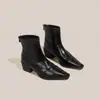 26 Novas Botas Curtas Femininas Apontadas com Salto Bloco Outono e Inverno, Botas da Moda com Zíper nas Costas 585-2 Exclusivamente para Vendas Transfronteiriças