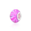 E-commerce Popular Transfronteiriço Yiwu Fornecimento Contas Resina Listradas Coloridas com Furo Grande Acessórios para Montagem de Pulseira DIY Atacado