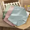 Ropa interior de algodón puro de cintura alta para mujer con estampado de letras, entrepierna transpirable y antibacteriana, calzones simples de cintura media-alta para niñas