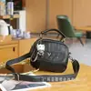 Bolsa Transversal de Ombro Casual Mochila Nova Estilo Verão Couro de Ovelha Preto Original Feita à Mão College Retrô Simples Transfronteiriça