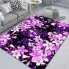 Alfombra de Terciopelo con Cristales Florales de Lujo Ligero, Resistente a Manchas y Fácil de Mantener, Alfombrilla Antideslizante de Área Grande para Cubrir Todo el Espacio, Alfombra para Sala de Estar Transfronteriza