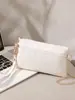 Bolsa de Mão Pequena em Couro Macio para Mulheres, Nova Bolsa Clutch da Moda, Clutch Leve para Compras, Padrão de Losango Trançado Embossado, Bolsa de Ombro Único Transversal