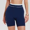 Shorts de Yoga Feminino Cintura Alta Levanta Bumbum Calças Esportivas Fitness Corrida Ciclismo Calças Apertadas Roupa Externa Calças de Quatro Pontos Bolso Lateral