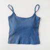 Nova base de lingerie feminina algodão axila acolchoado básico peito boca reta fecho de mama colete de tricô camisola feminina