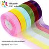 Atacado de fábrica 2,5 cm fita de organza colorida neve fita de neve para joias artesanais diy decoração de presente fita de neve