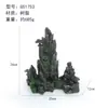 Acuario paisajismo decoración de rocalla artificial con plantas acuáticas, piedra de dragón verde simulada gris, adornos de cueva escondite, juego completo