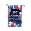 Bandera de Jardín del 250 Aniversario de Estados Unidos Transfronteriza Decoración para Fiesta Festiva Colgante para Patio Exterior