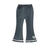 Pantalones de Campana para Niña Otoño 2025 Nuevos Pantalones Casuales Elegantes con Lazo para Niños Invierno Forro Polar Espesado Niña Pequeña