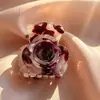 Presilha de cabelo floral de alta qualidade estilo coreano, presilha de garra de acetato de dopamina francesa para meio rabo de cavalo, presilha de tubarão simples para cabelo