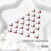 Novedosas y Modernas Decoraciones para Uñas con Diamantes Apilados, Acabado Rombo Estilo Francés, Bolas de Diamante Apiladas Corte Ultra Brillante Blanco Champaña