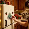 Novas decorações de Natal transfronteiriças ímãs de geladeira de desenho animado Papai Noel Árvore de Natal ímãs de geladeira magnéticos de acrílico