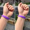 Pulseira Roxa 'Mundo Sem Reclamações' Chinesa e Inglesa Masculina e Feminina Motivacional com Cartão Moda Pulseira de Pulso de Silicone Joia