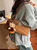 Bolsa de Mão Estilo Coreano Retrô Estilo Preguiçoso Feminina 2025 Nova Moda Outono e Inverno Bolsa de Ombro Versátil para o Dia a Dia Bolsa de Braço