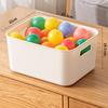 Caja de Almacenamiento Engrosada Cesta de Clasificación de Estilo Japonés Simple Caja de Almacenamiento Blanca de Color Sólido Cesta de Almacenamiento de Cosméticos