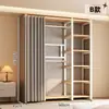 Armario de metal, estructura de acero, completamente cerrado, diseño simple, adecuado para apartamentos de alquiler, modular, engrosado, de pie, estilo abierto, para uso doméstico
