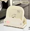 Prato de Osso Plástico em Formato de Urso na Cor Creme com Base de Armazenamento, Bandeja de Ossos para Mesa de Jantar, Conjunto de Pratos de Sobremesa e Frutas Estilo Japonês para Uso Comercial