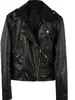 Popular Chaqueta de Cuero Ajustada Retro Nueva de Primavera y Otoño Chaqueta Corta de Cuero Casual para Mujer