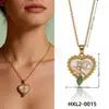 Colgante de Flor de Goteo de Aceite Transfronterizo Ozon Acero de Titanio Lujo Ligero Nicho Joyería Larga Accesorios de Collar de Gama Alta para Mujeres Verano