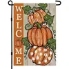 Celebração de Feriado Novo Tema Halloween Transfronteiriço Bandeira de Jardim de Linho Dupla Face Fantasma Abóbora Decoração com Estampa Divertida