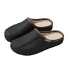 Pantuflas de felpa de algodón con punta cerrada de EVA para mujer, impermeables, cálidas, para uso en interiores en casa, antideslizantes, cómodas pantuflas de algodón para mujer