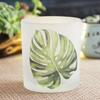 Portavelas de Vidrio con Estampado de Plantas Verdes Nórdicas Taza para Velas Aromáticas Cena Romántica con Velas Portaplumas Decoración Adornos INS