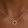 Moda para E-commerce Transfronteiriço da Amazon Simples Nicho Fresco Colar de Trevo de Quatro Folhas 2026 Colar Versátil para Mulheres