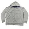 En Stock Transfronterizo Estilo Ins Estilo Europeo y Americano Patchwork Reversible Único Cárdigan Otoño e Invierno Diseño de Nicho Sudadera con Capucha