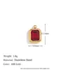 Accesorios de Joyería Geométrica Simples y Únicos Europeos y Americanos Acero Inoxidable Chapado en Oro de 18K Colgante Cuadrado de los Doce Signos del Zodiaco para Mujeres