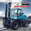 Empilhadeira off-road com tração nas quatro rodas 3 toneladas 5 toneladas de canteiro de obras todo-o-terreno montanha empilhadeira a diesel integrada empilhadeira hidráulica