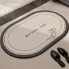 Alfombrilla Absorbente para Suelo de Baño, Alfombra de Baño, Alfombrilla Suave de Barro de Diatomeas Antideslizante de Goma, Felpudo para Inodoro, Felpudo para Lavabo