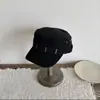Estilo Coreano Ins Retro Fivela de Metal Chapéu de Cavaleiro Feminino Outono Versátil Afina o Rosto Rosto Quadrado e Redondo Chapéu Boina Fashion