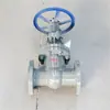 Válvula de compuerta de acero fundido WCB con brida y vástago expuesto DN80 PN16 válvula de compuerta manual para control de tuberías de vapor, agua y aceite