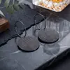 Pendientes Geométricos Circulares Versátiles de Moda Transfronteriza Estilo Metálico Retro Europeo y Americano Pendientes Declaración con Diseño Único
