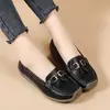 Mocasines Planos de Gran Tamaño para Cruce de Fronteras, Zapatos Casuales Versátiles y Cómodos para Mujer, Zapatos sin Cordones de Suela Suave Antideslizantes para Madres de Mediana Edad y Mayores