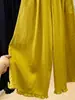 Pantalones Casuales de Pierna Ancha para Mujer Tallas Grandes con Adorno de Volantes, Nuevo Estilo de Verano, Cintura Elástica Adelgazante, Pantalones de Nueve Puntos con Contraste de Color
